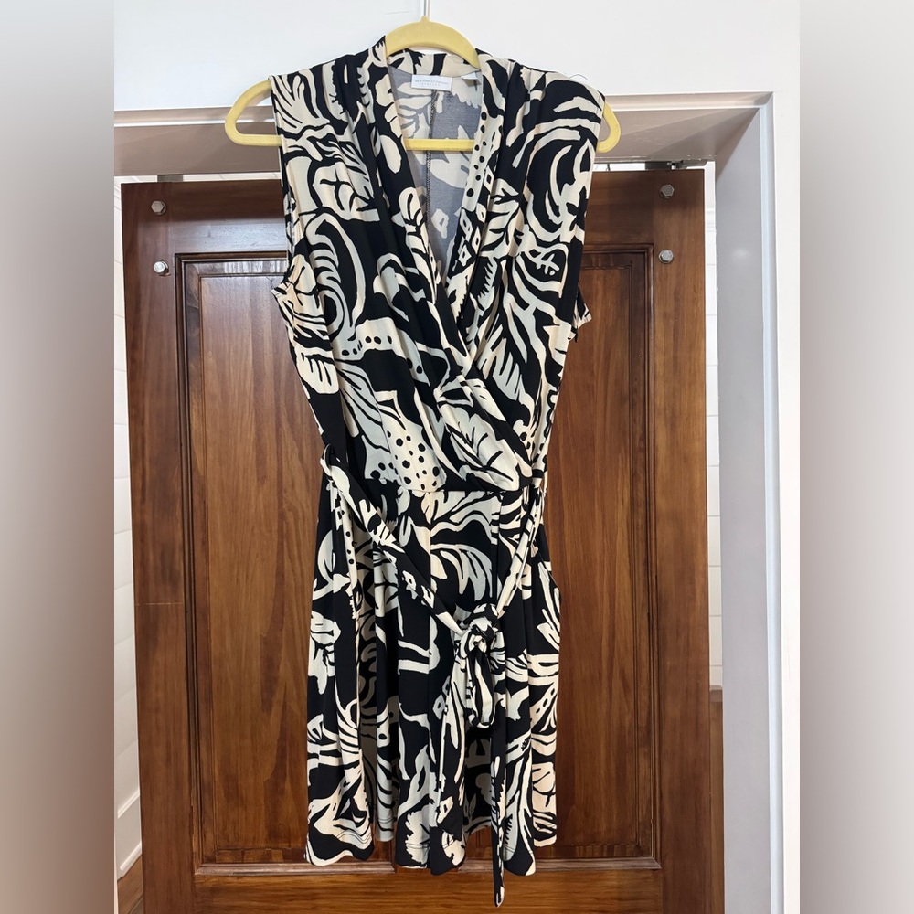 New York & Company Black and Cream Jumpsuit
